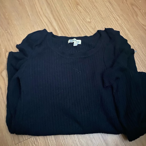 Democracy Navy Ribbed Knit Top - Picture 4 of 6